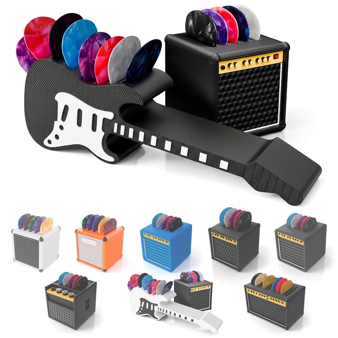 Guitar Pick Holder and Display Set, Amp Box, Black, 13 Slots, view 2