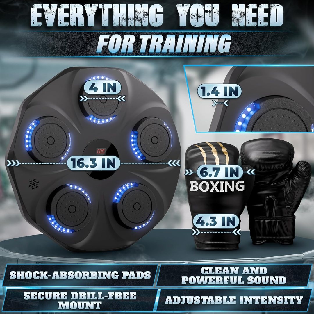Music Boxing Machine for Adults with Bluetooth, Wall Punching Game, view 3